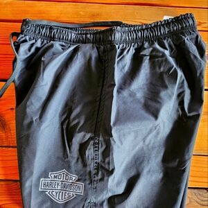 Harley-Davidson Mens Black Swim Trunks